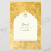 Zierbilingual WALIMA Nikah Muslime Hochzeit Flyer (Hinten)
