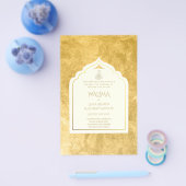 Zierbilingual WALIMA Nikah Muslime Hochzeit Flyer (Einzeln)