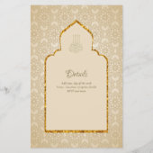 Zierbilingual WALIMA Nikah Muslime Hochzeit Flyer (Hinten)