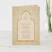 Zierbilingual WALIMA Nikah Muslime Hochzeit Karte (Vorderseite)