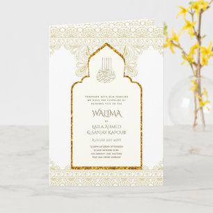 Zierbilingual WALIMA Nikah Muslime Hochzeit Karte