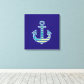 Zierblau Leinwanddruck (Insitu (Holzboden))