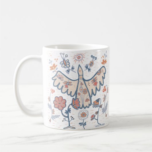 Zierblumen Kaffeetasse (Links)