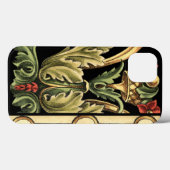 Zierblumendesign an schwarzen Grenzen Case-Mate iPhone Hülle (Rückseite (Horizontal))