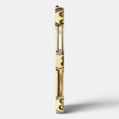 Zierblumendesign an schwarzen Grenzen Case-Mate iPhone Hülle (Rückseite / Links)