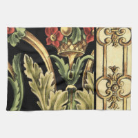 Zierblumendesign an schwarzen Grenzen