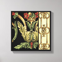 Zierblumendesign an schwarzen Grenzen