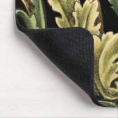 Zierblumendesign an schwarzen Grenzen Mousepad (Ecke)