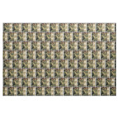 Zierblumendesign an schwarzen Grenzen Stoff (Yard (91,4 cm))