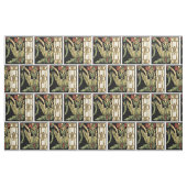 Zierblumendesign an schwarzen Grenzen Stoff (Fat Quarter (45,7 x 55,9 cm))