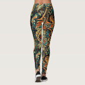 Zierblumenmuster Leggings (Rückseite)