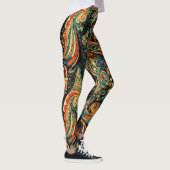 Zierblumenmuster Leggings (Rechts)