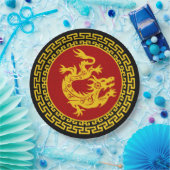 Zierchinesischer Neujahrsdrache Pappteller (Party)