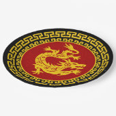 Zierchinesischer Neujahrsdrache Pappteller (Schrägansicht)