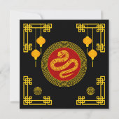 Zierchinesischer Neujahrsschlange Einladung (Rückseite)