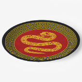 Zierchinesischer Neujahrsschlange Pappteller (Schrägansicht)