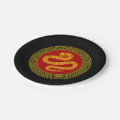 Zierchinesischer Neujahrsschlange Pappteller (Schrägansicht)