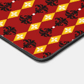 Zierdamastreifen Schreibtischunterlage (Ecke)