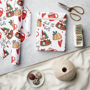 Ziere die Hallen und rutsche den ganzen Tag Weihna Geschenkpapier