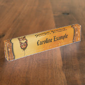 Ziereleganz: Ein Portrait einer Katze. Namensplakette (Seite)