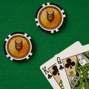 Ziereleganz: Ein Portrait einer Katze. Pokerchips