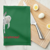 Zieren Sie den Esel mit einem roten Bogen Handtuch (Viertel Falte)