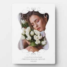 Ziererinnerung geliebt einen vergangen fotoplatte