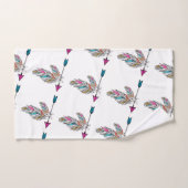 Zierfedern im Boho-Stil hängen Badhandtuch Set (Handtuch)