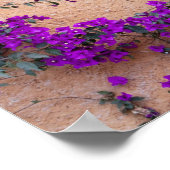 Zierfenster mit Bougainvillea Poster (Ecke)