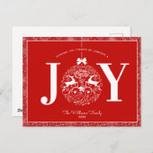 Zierfreude | Single Foto Custom Christmas Postkarte (Vorne/Hinten)