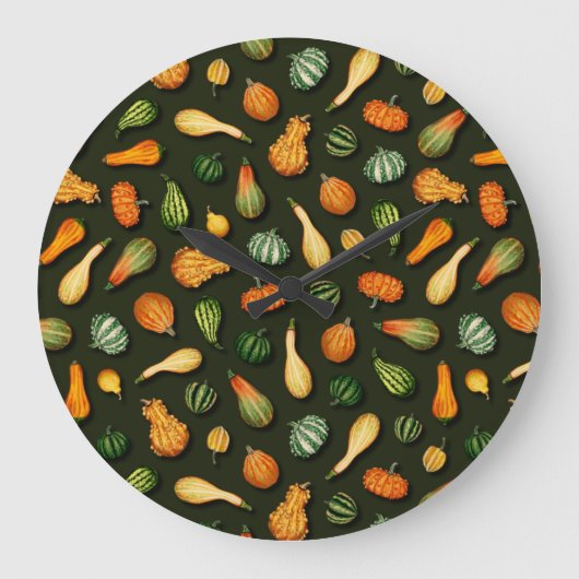 Ziergegenstände für Herbst, Herbst, Erntedank Große Wanduhr (Vorderseite)