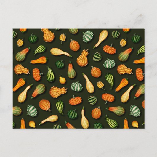 Ziergegenstände für Herbst, Herbst, Erntedank Postkarte (Vorderseite)