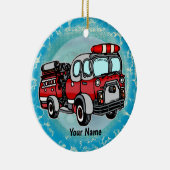 Ziergegenstände für niedliche Feuerwehrleute Keramik Ornament (Rechts)