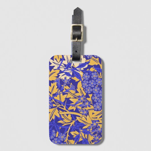 Ziergelb und blau gepäckanhänger (Vorderseite Vertikal)