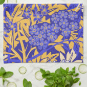 Ziergelb und blau geschirrtuch (Gefaltet)