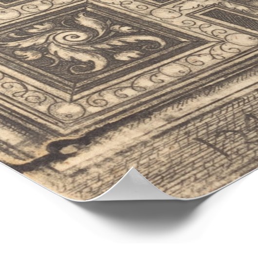 Ziergestaltung für die Deckenverkleidung Poster (Ecke)