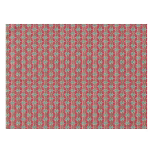 Zierglocken und rote Bogen auf Baum-Weihnachten Tischdecke (Vorderseite (Horizontal))