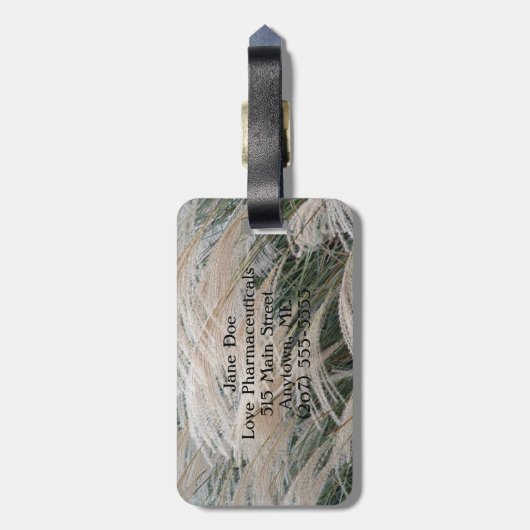 Ziergras zweiseitig gepäckanhänger (Rückseite vertikal)