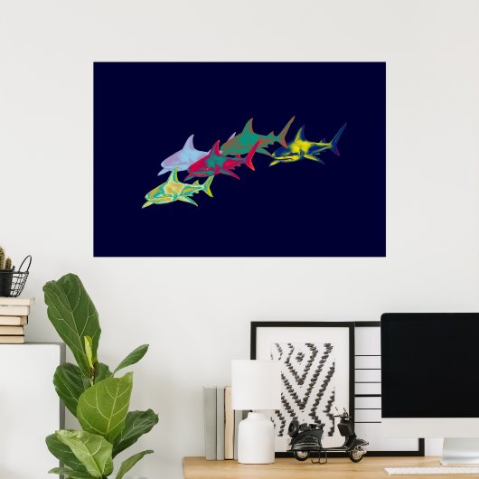 Zierhaie Poster (Heimbüro)