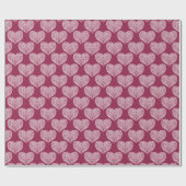 Zierherz in Burgund Wrapping Paper Geschenkpapier (Flach)