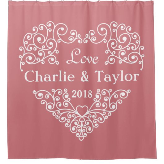 Zierherz-Sonderduschvorhang Duschvorhang (Vorderseite)