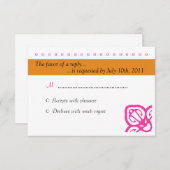 Zierhochzeit RSVP Orange und Pink