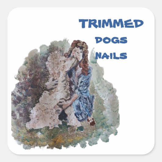 Zierhunde Nägel CUSTOMIZE Square Sticker (Vorderseite)