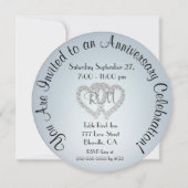 Zierjubiläum Diamond Monogram Einladung (Rückseite)