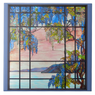 Zierkachel aus verklebtem Glas Fliese