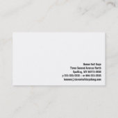 Zierkante Links Visitenkarte (Rückseite)