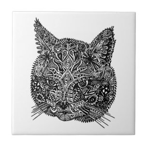 Zierkatze Fliese