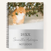 Zierkatze, Foto, silber Notizblock (Vorderseite)