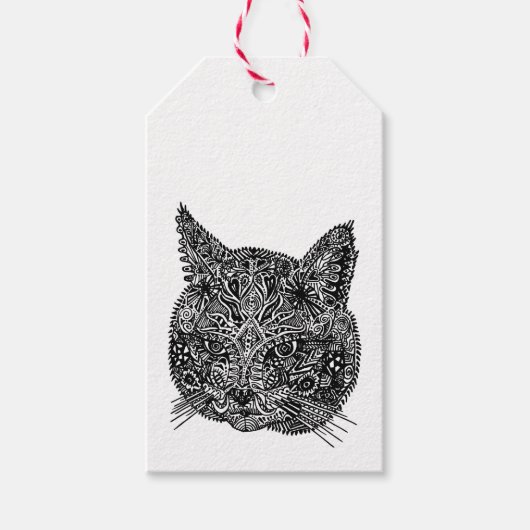 Zierkatze Geschenkanhänger (Vorderseite)