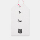 Zierkatze Geschenkanhänger (Rückseite)